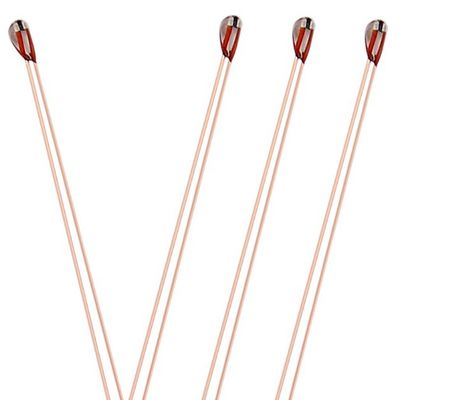 3mm eingekapselte NTC Glashohe Temperatur Ohm Thermistors 10k