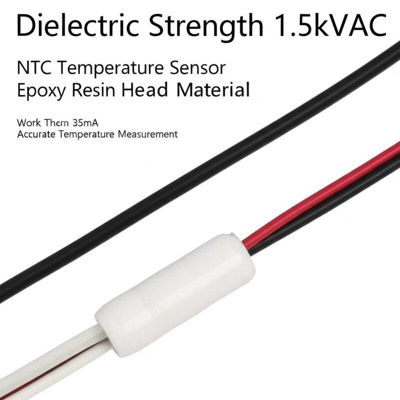 Dielectric Strength 1.5kVAC NTC Temperature Sensor Epoxy Resin Head Material Work Current Less Than 35mA Accurate Temperature Measurement